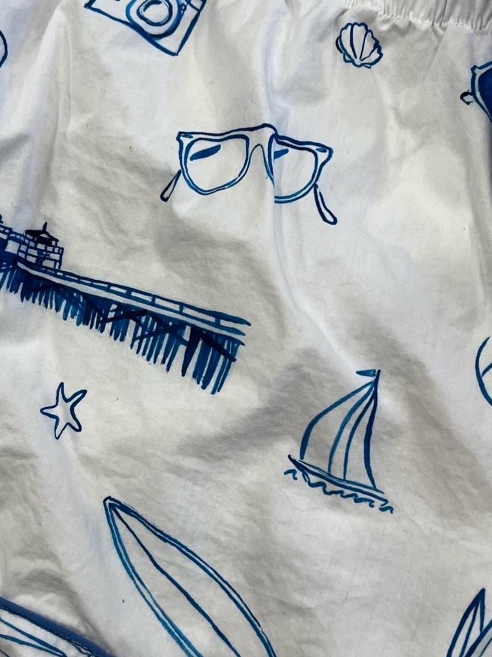 Nathan Turner x Sank and Abel Coastal Beach Print Shorts 100% Organic Cotton - Picture 3 of 5